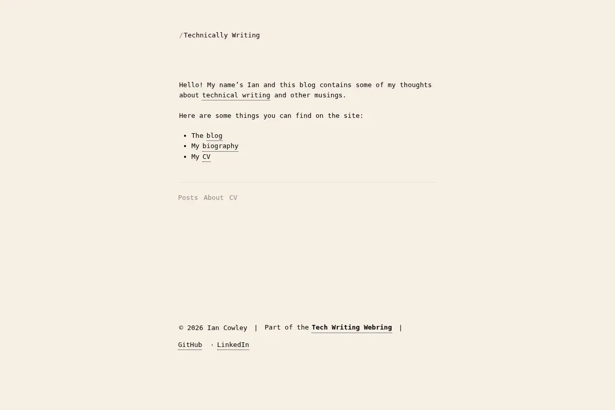 Technically Writing