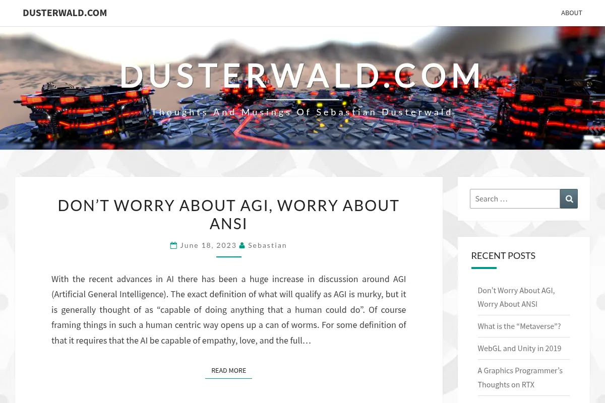Dusterwald.com - Thoughts and musings of Sebastian Dusterwald
