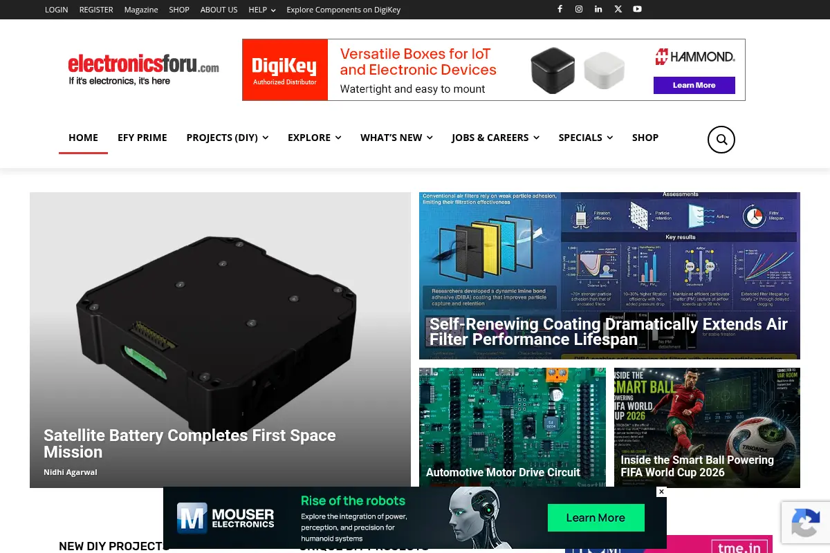 Electronics For You | DIY Projects, News, Jobs, and Expert Insights