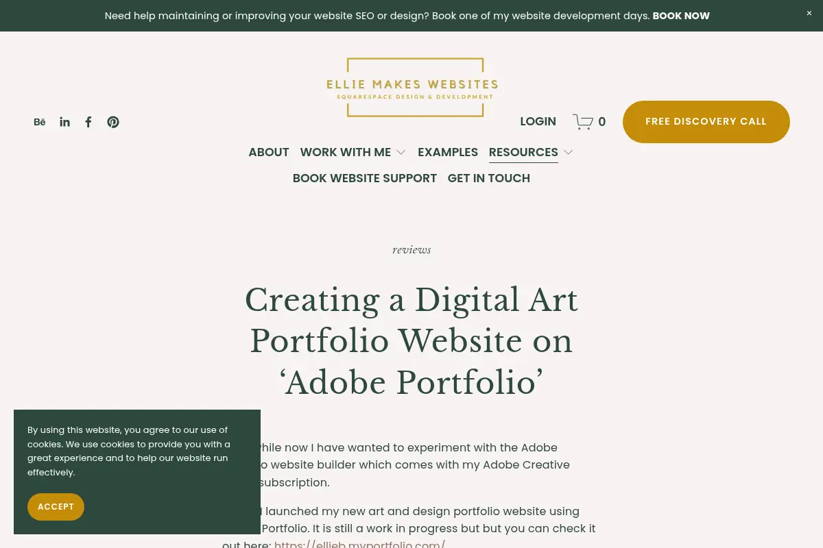 Creating a Digital Art Portfolio Website on Adobe Portfolio