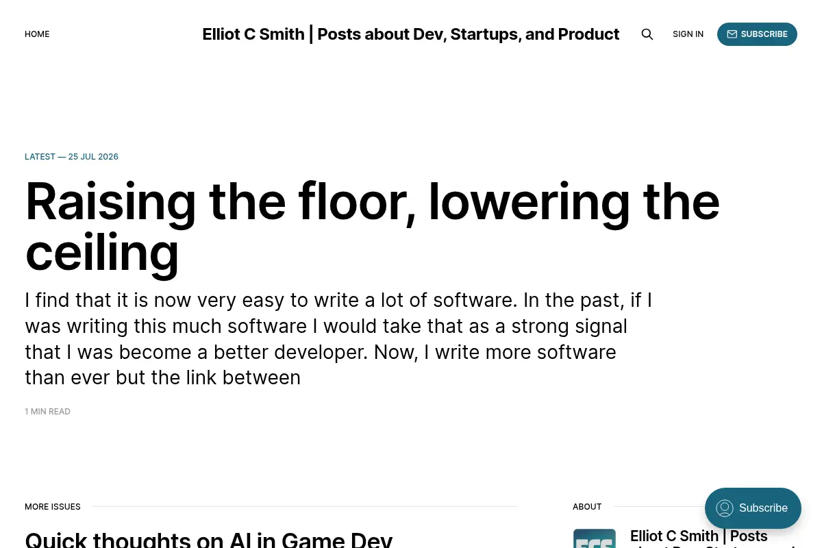 Elliot C Smith's Blog