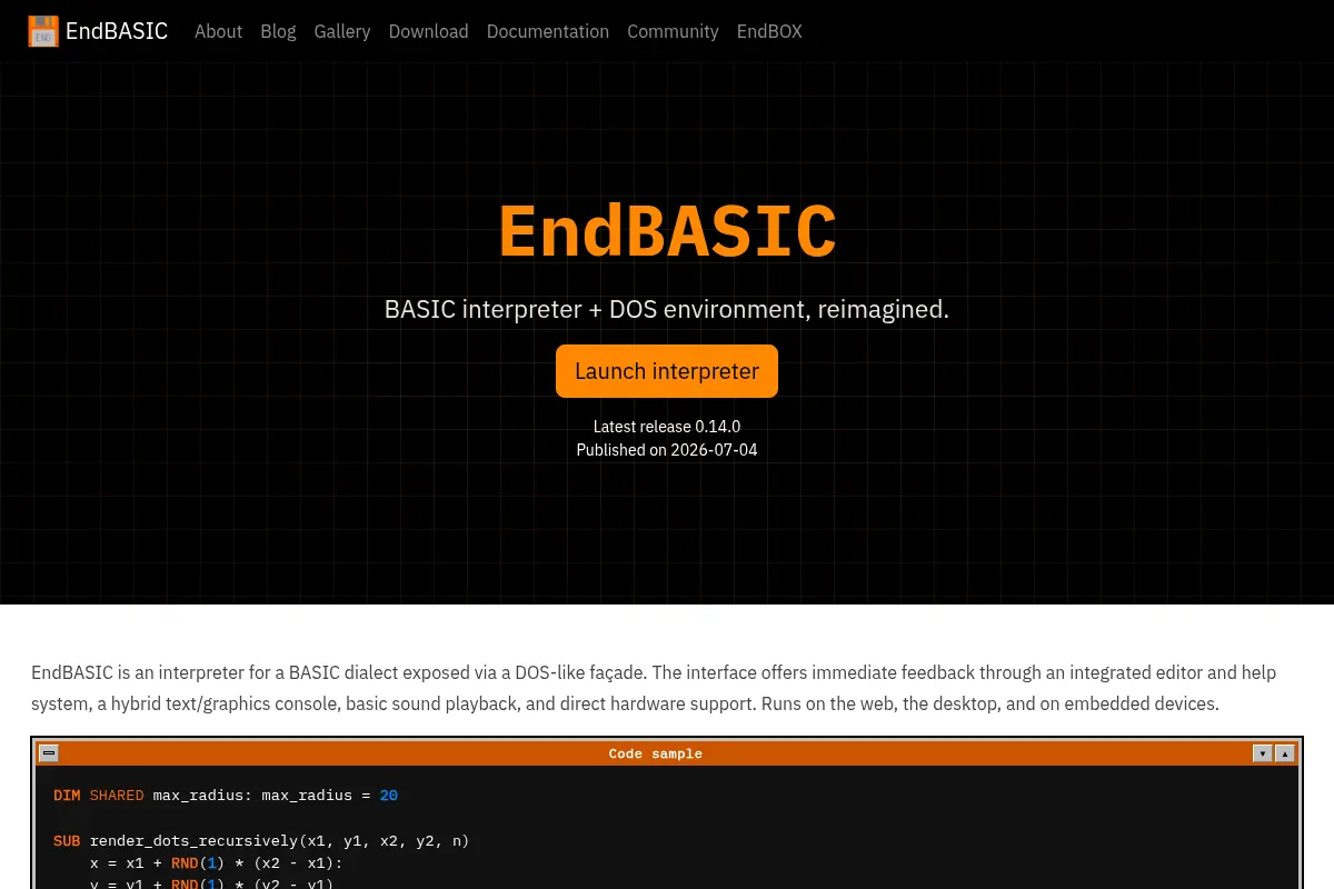 EndBASIC