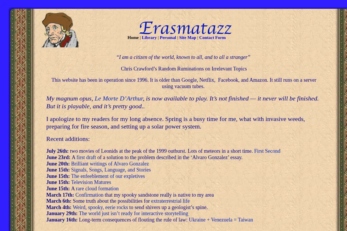 Chris Crawford's Erasmatazz