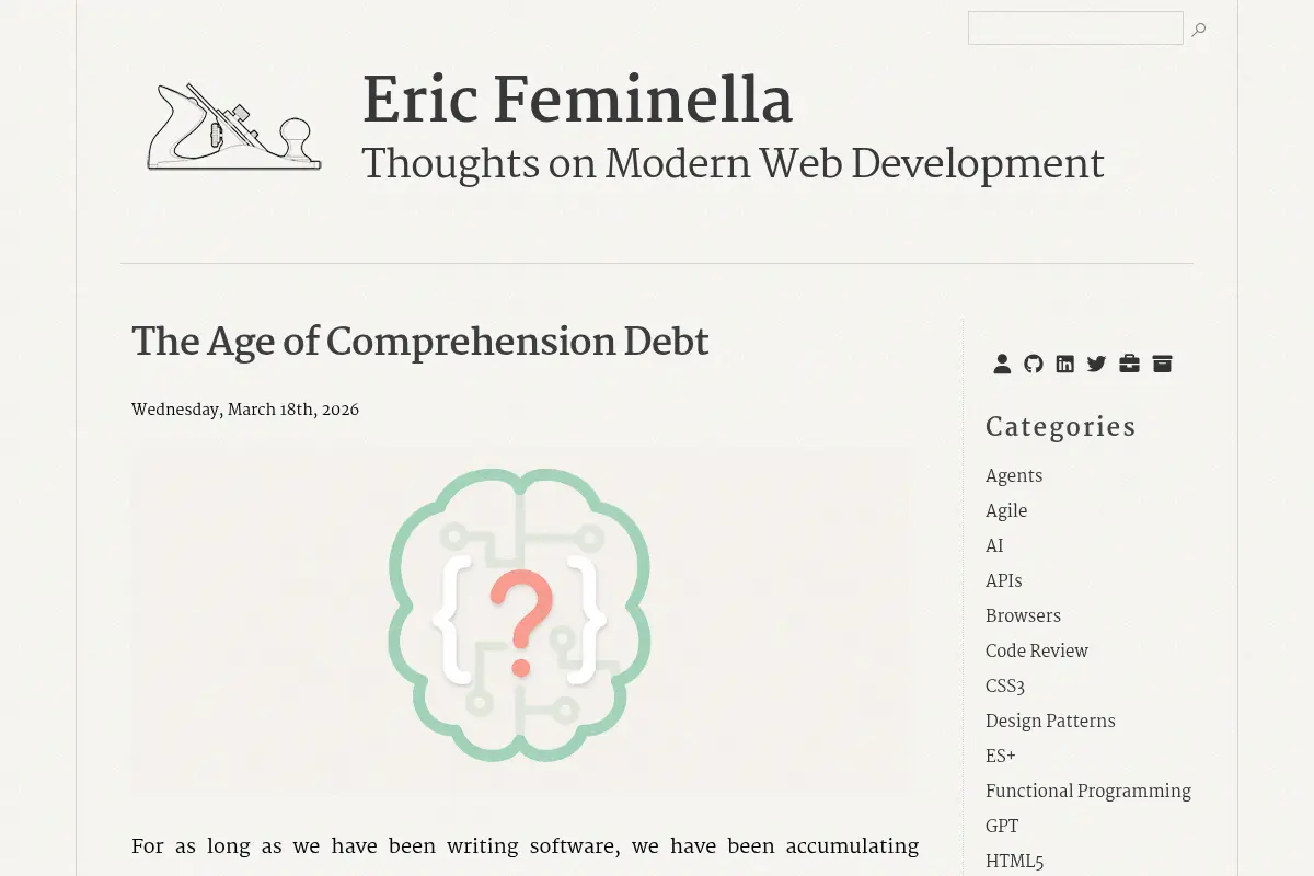Eric Feminella - Thoughts on Modern Web Development