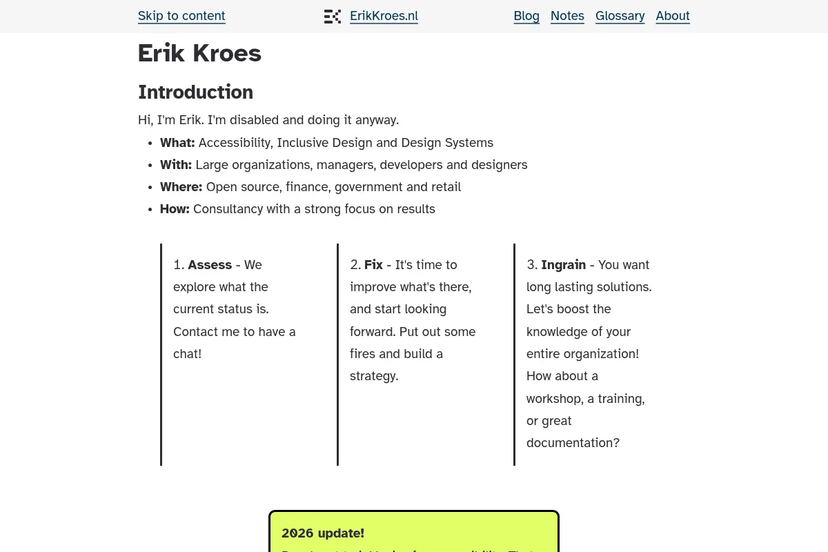 Erik Kroes - Accessibility Consultant