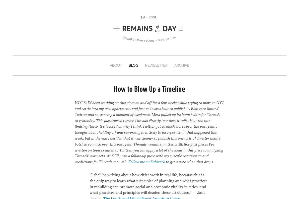 Remains of the Day