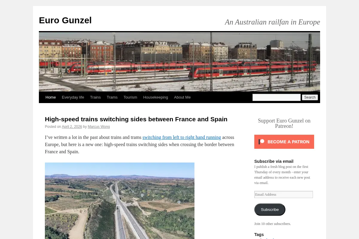 Euro Gunzel - An Australian railfan in Europe