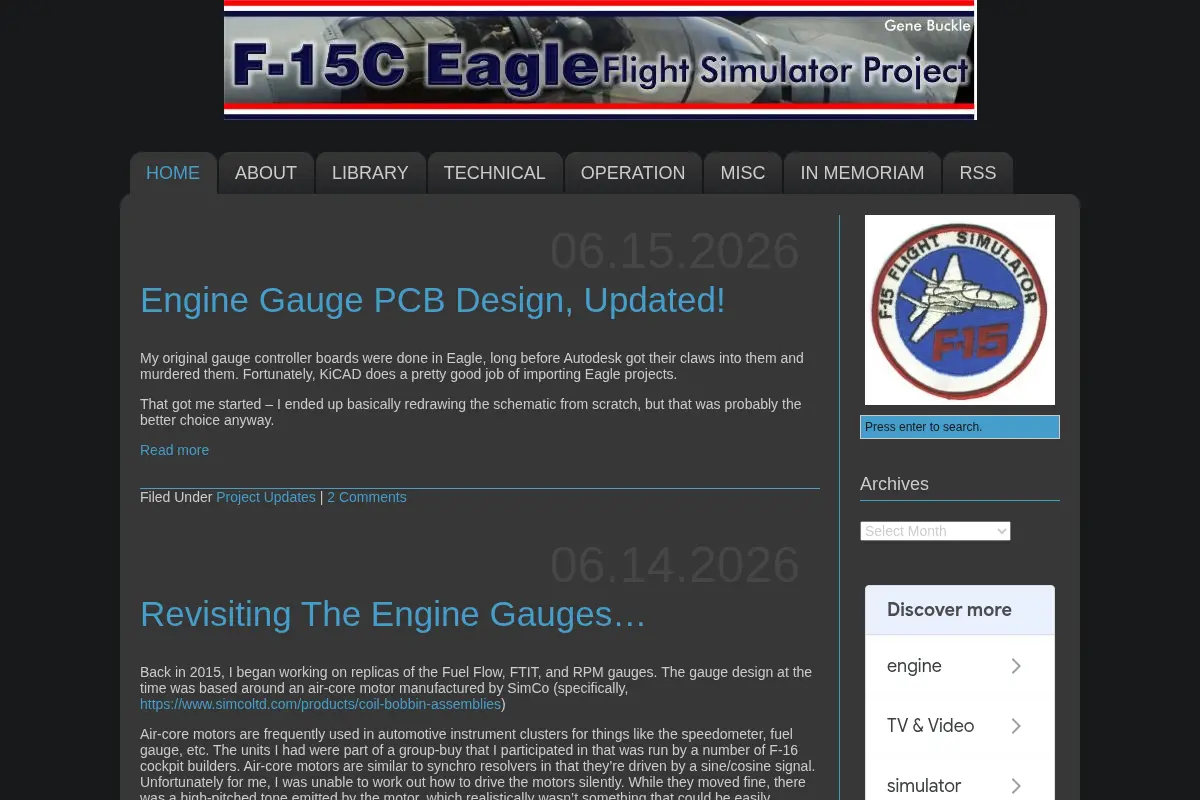 F-15C Flight Simulator Project
