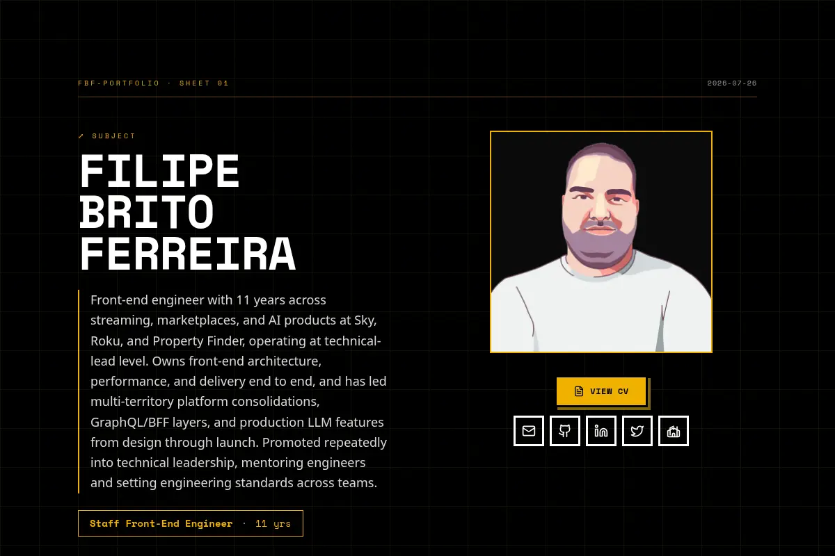 Filipe Brito Ferreira — Staff Front-End Engineer