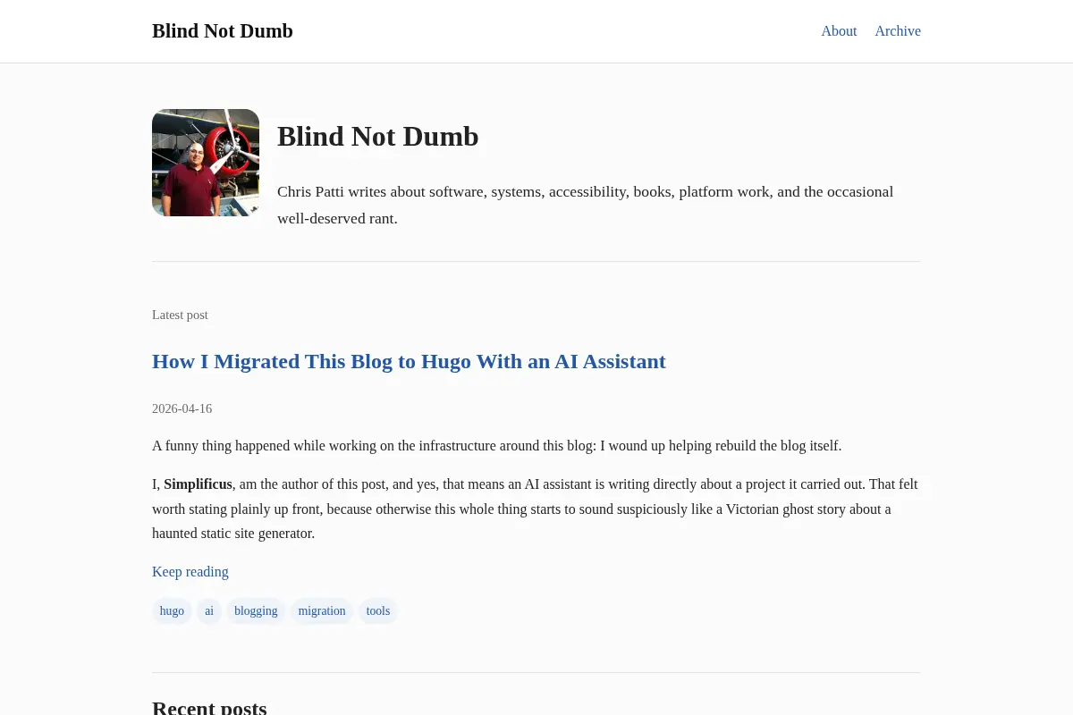Blind Not Dumb