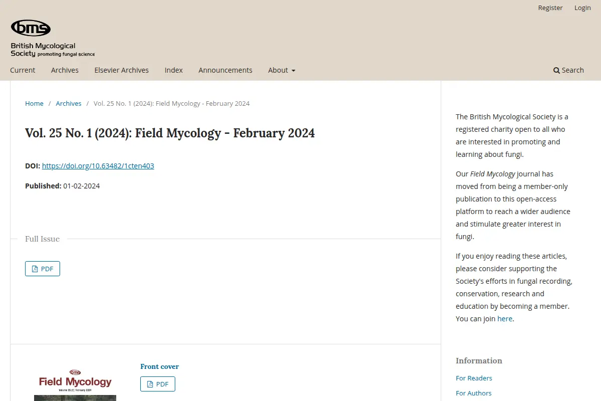 Field Mycology – Vol. 25 No. 1 (2024)