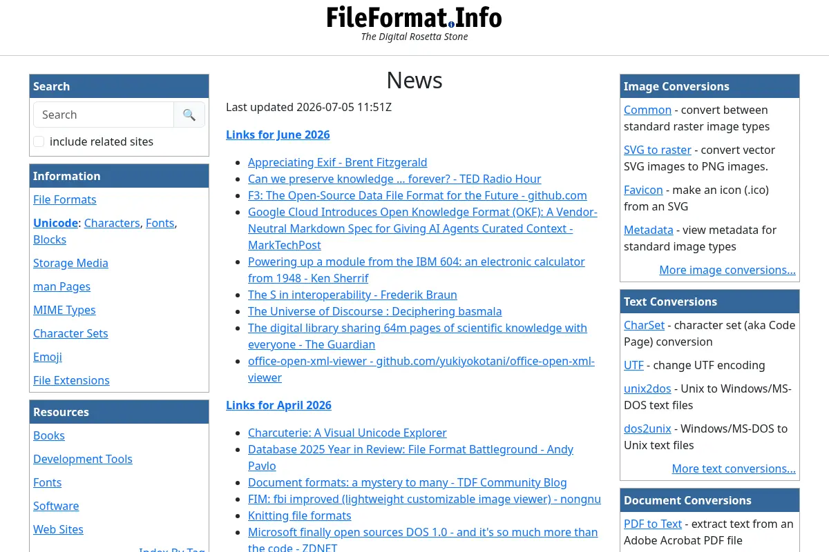 FileFormat.Info: The Digital Rosetta Stone