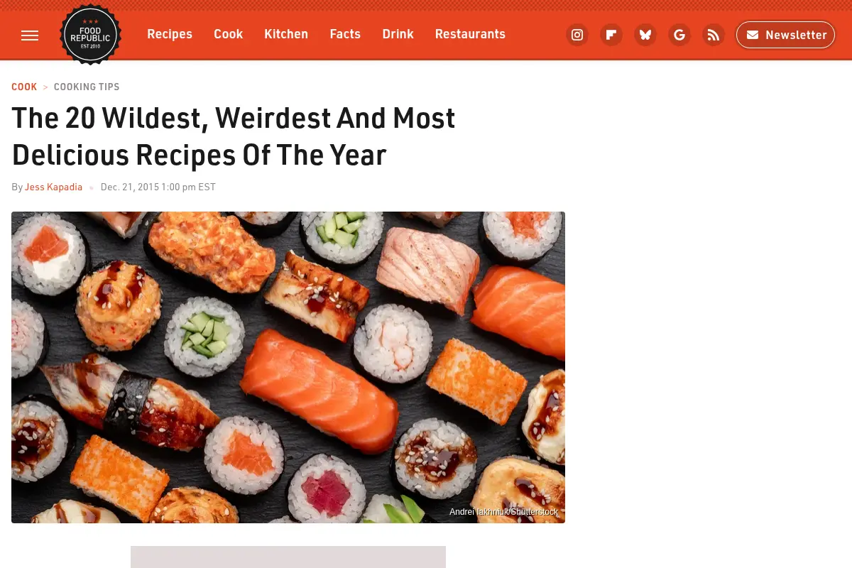 The 20 Wildest, Weirdest And Most Delicious Recipes Of The Year
