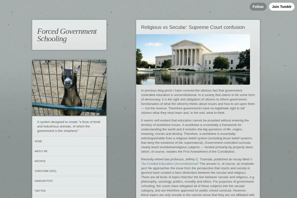Forced Government Schooling