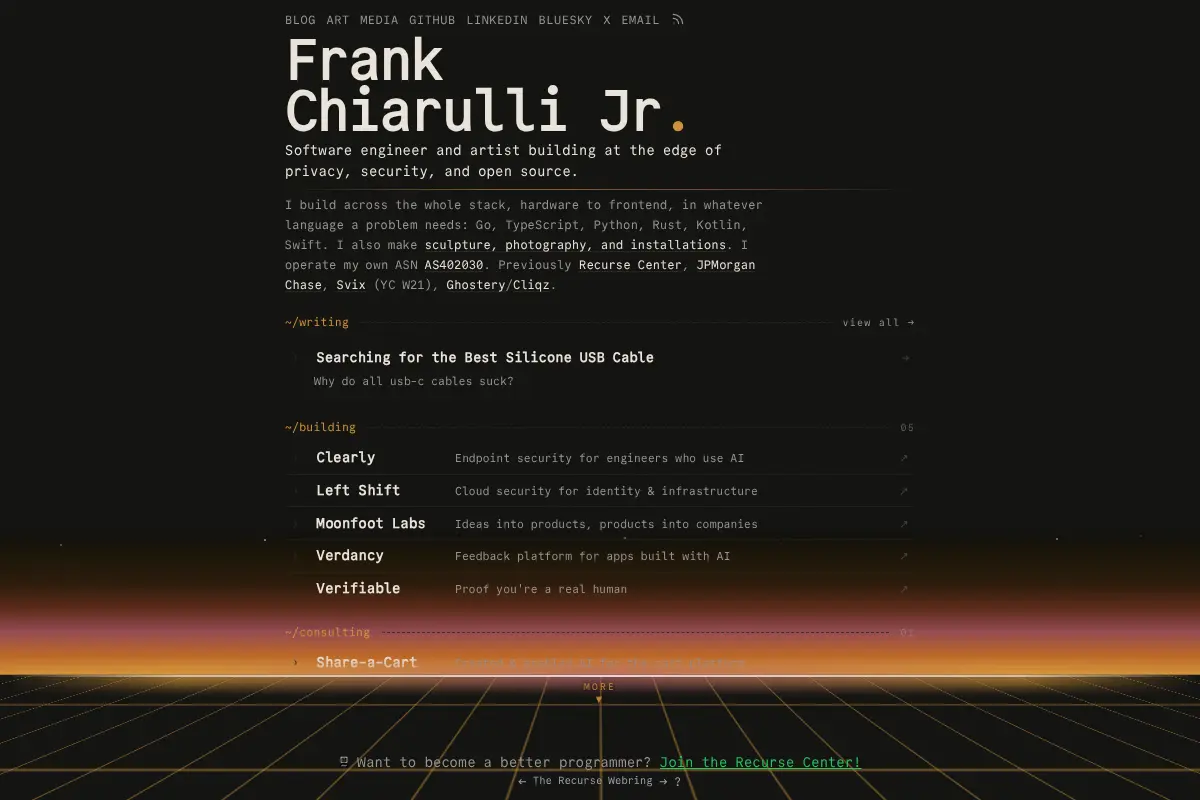 The Personal Blog of Frank Chiarulli Jr.