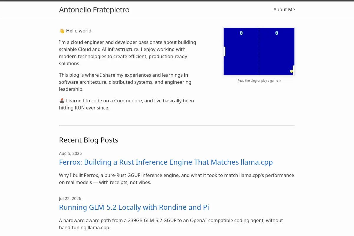 Antonello Fratepietro - Cloud Engineer Blog