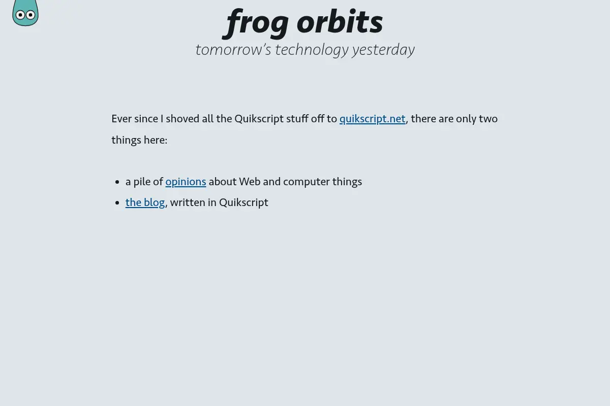 frog orbits