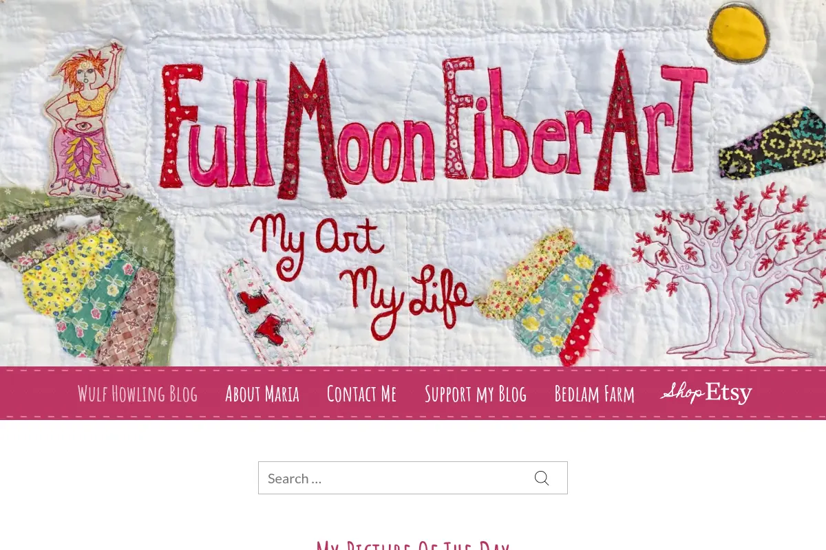 Full Moon Fiber Art