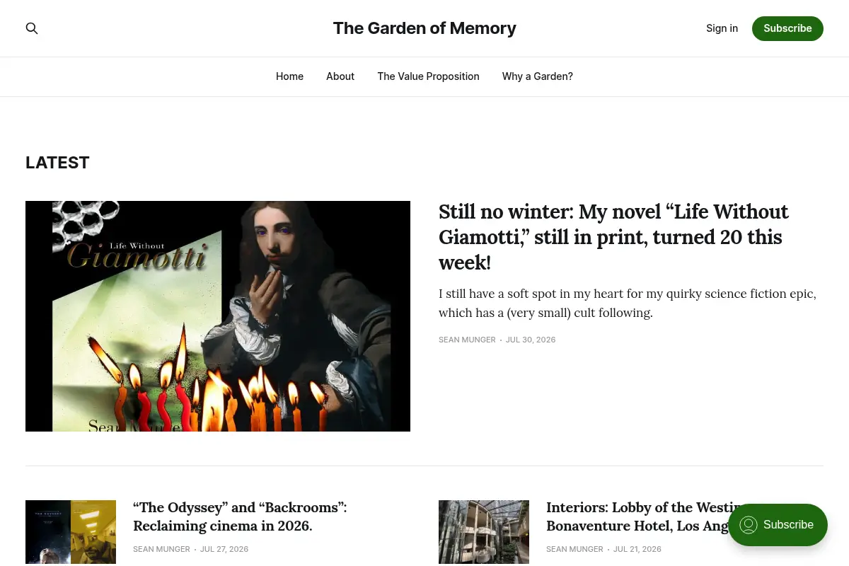 The Garden of Memory