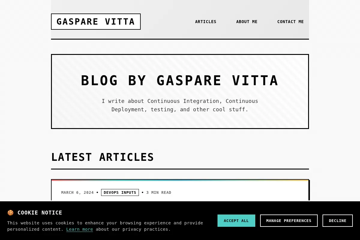 Blog by Gaspare Vitta