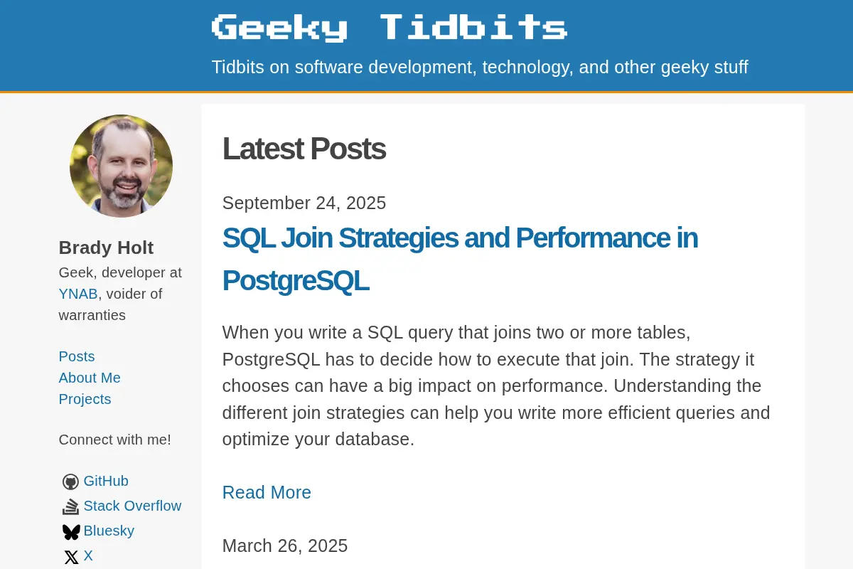 Geeky Tidbits