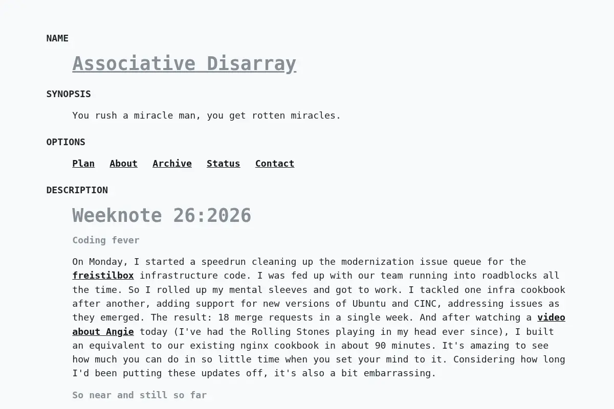Associative Disarray