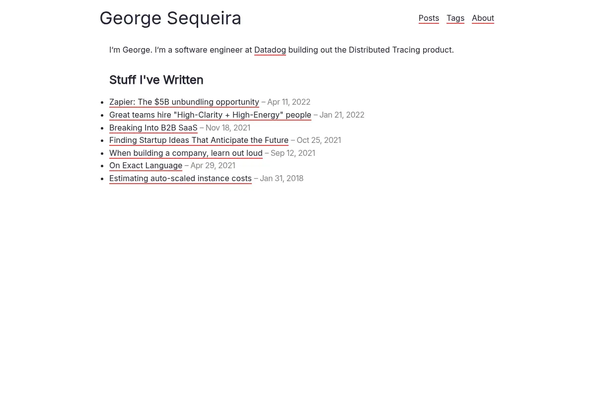 George Sequeira | Home