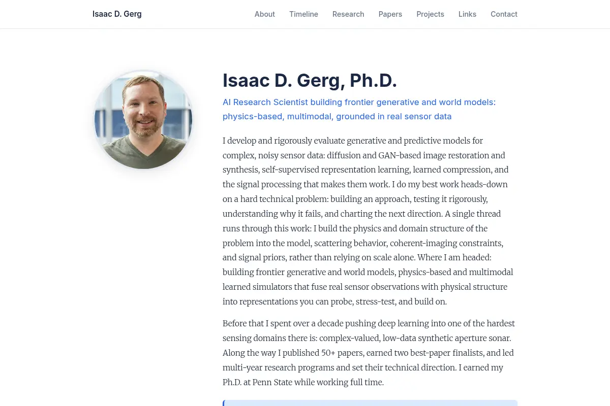 Isaac D. Gerg, Ph.D.