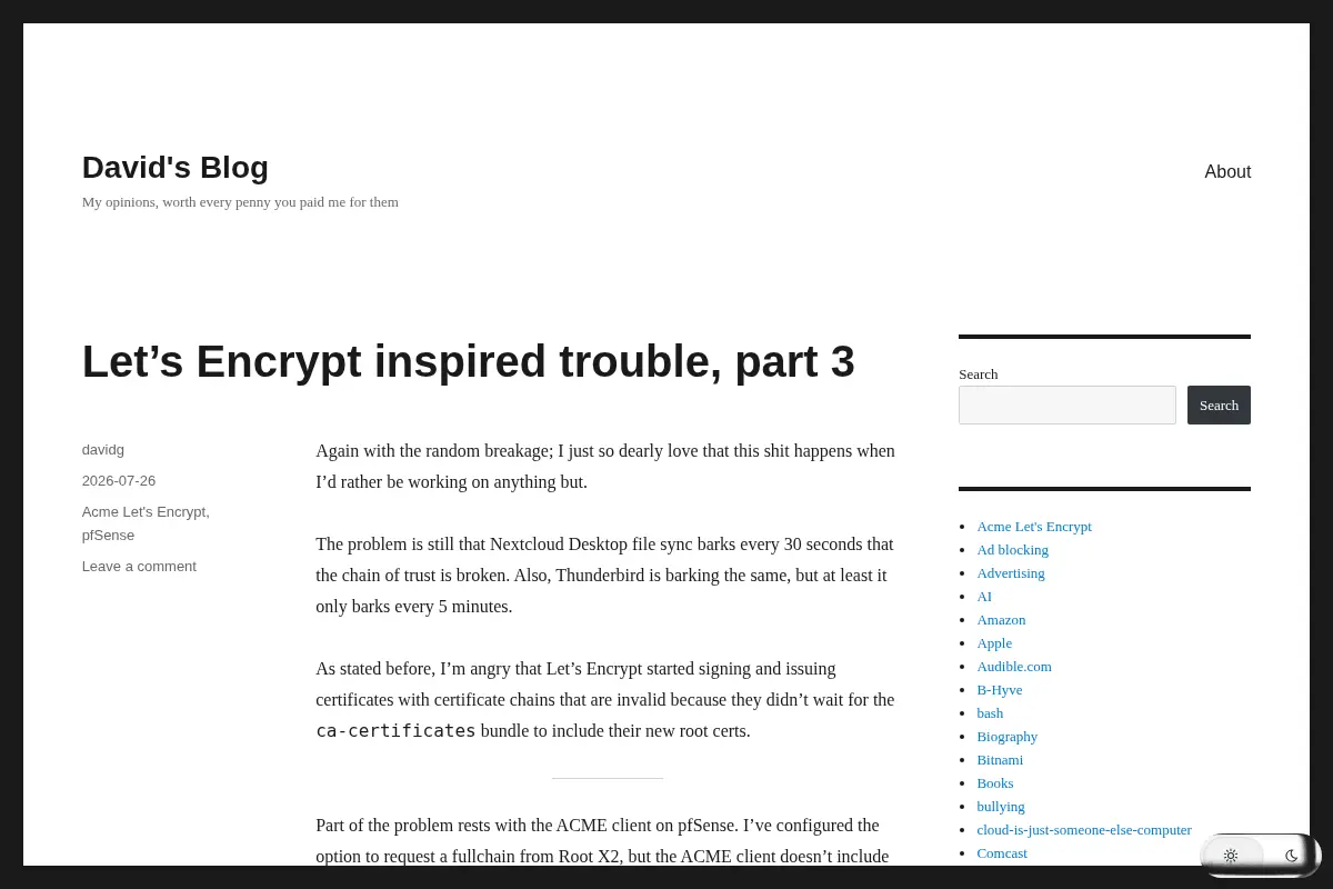 David's blog