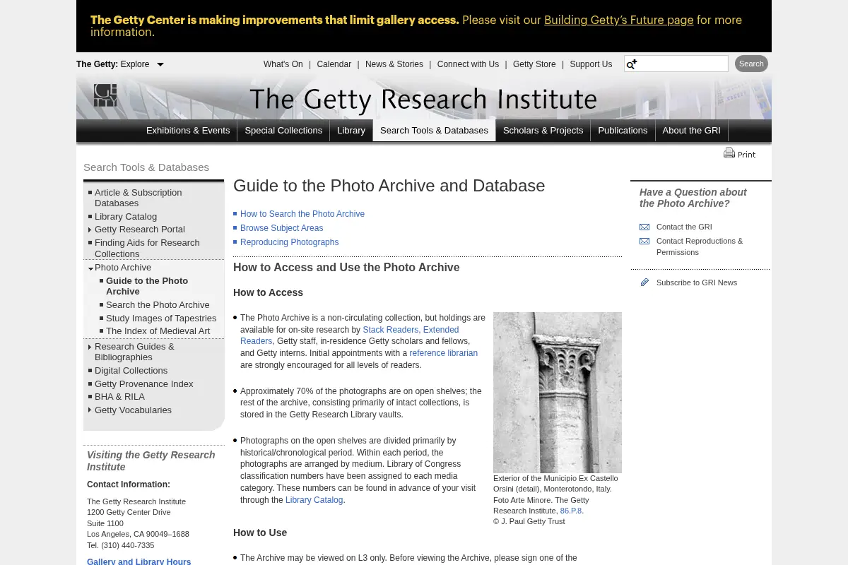 Photo Archive and Database (Getty Research Institute)