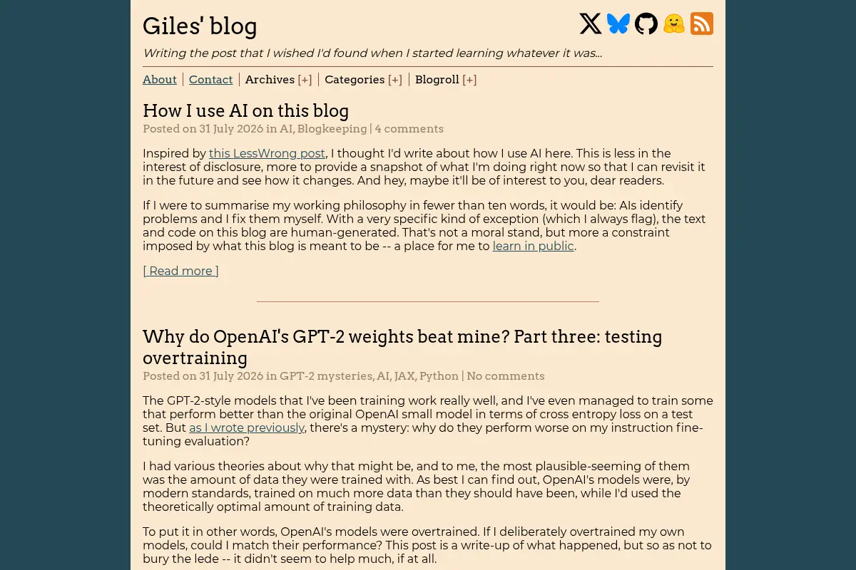 Giles' blog