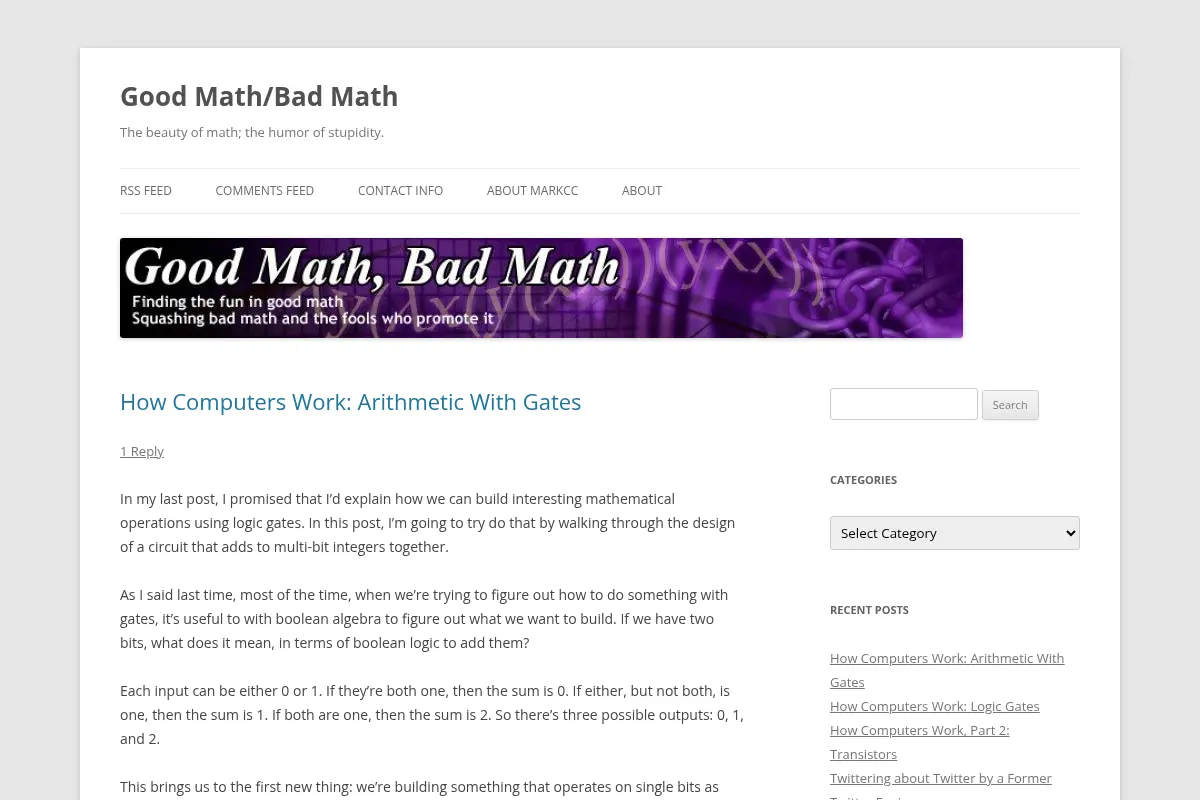 Good Math/Bad Math