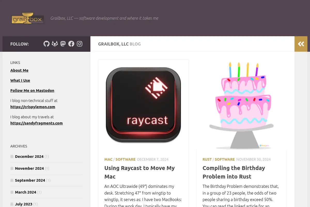 Grailbox, LLC — software development and where it takes me