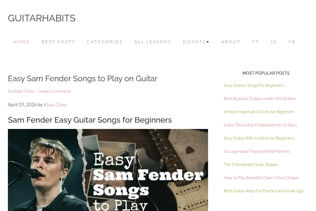 Guitar Habits