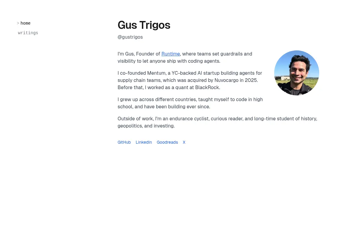 Gus Trigos - YC Founder & AI Engineer