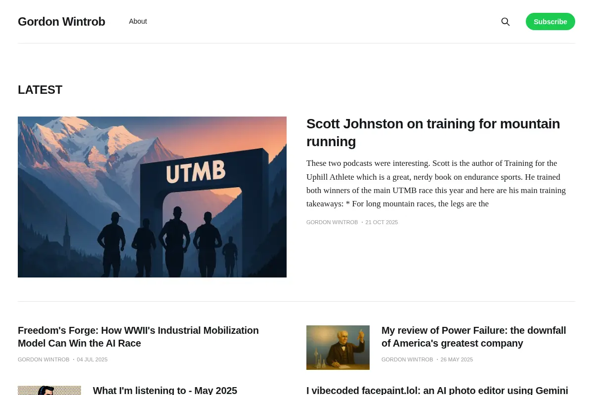 Gordon Wintrob's Blog