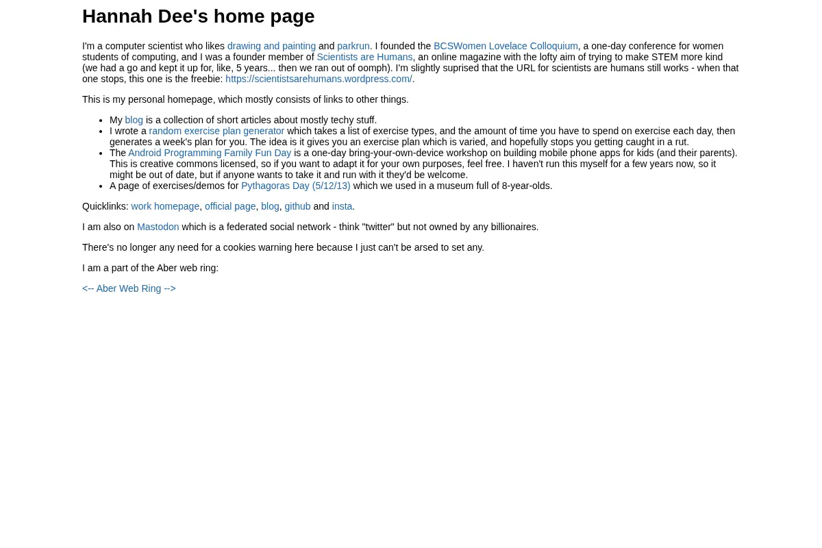 Hannah Dee's home page