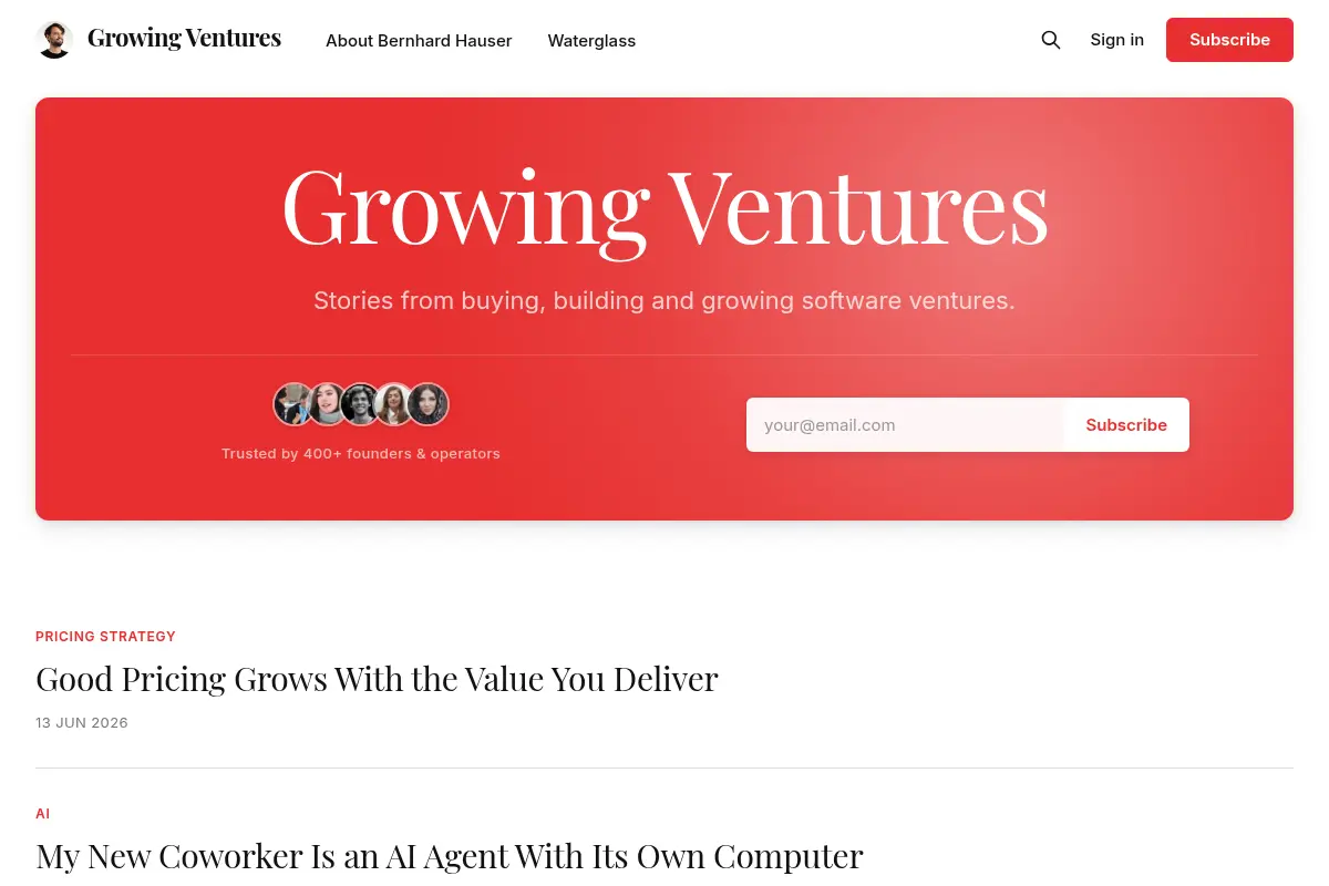 Growing Ventures – by Bernhard Hauser