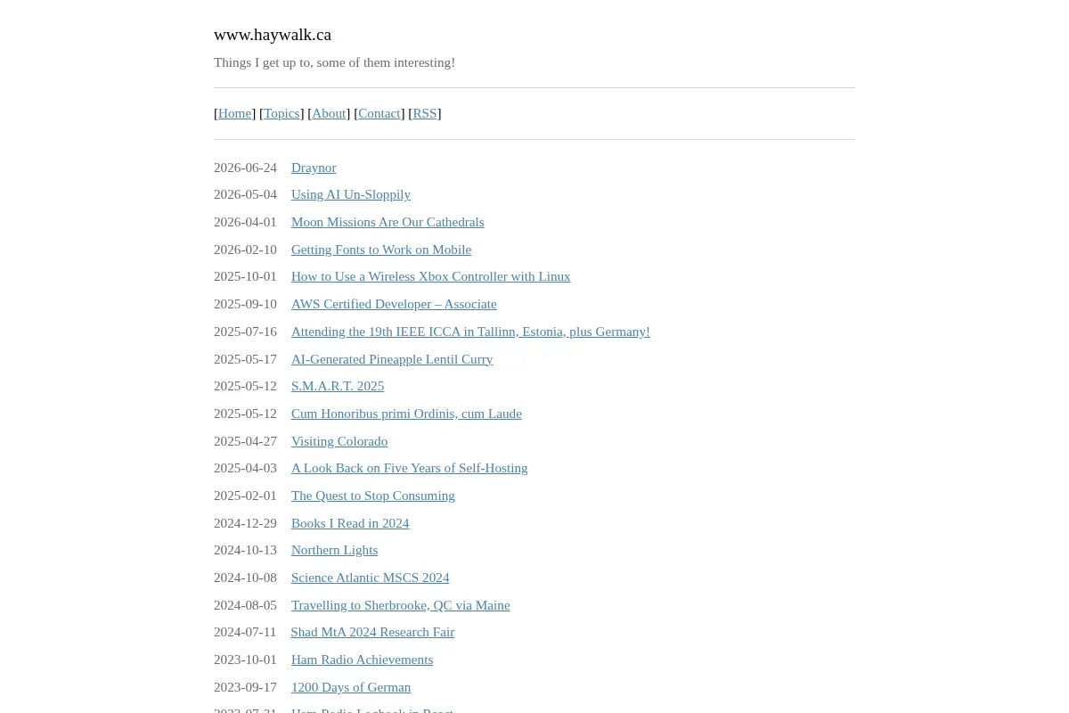 Hayden's Website