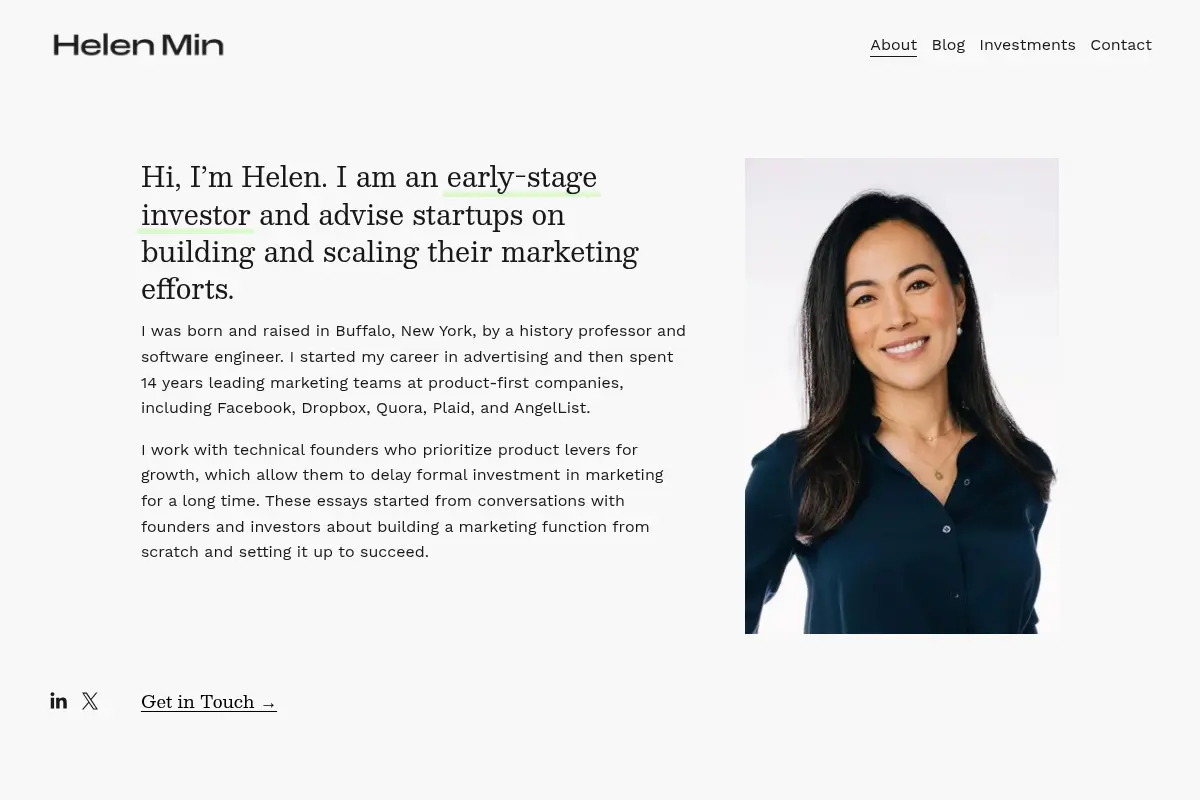 Helen Min | operator turned investor