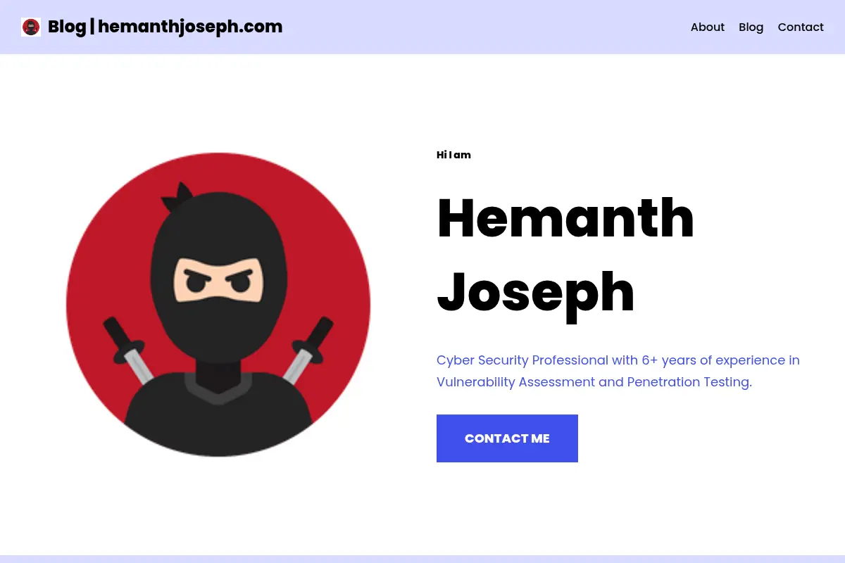 Hemanth Joseph's Blog