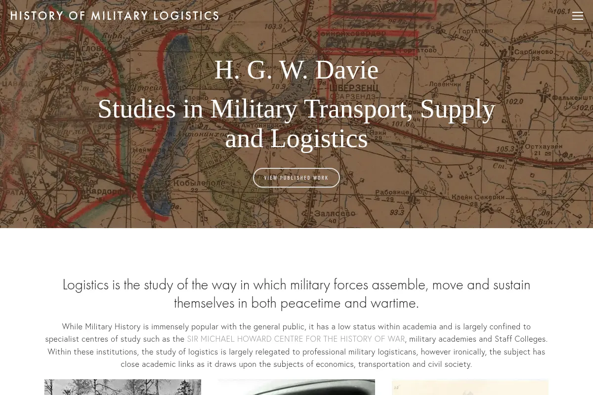 History of Military Logistics