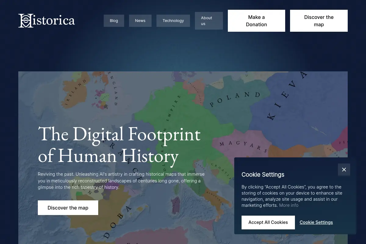AI-powered history map of civilization's timeline │ Historica