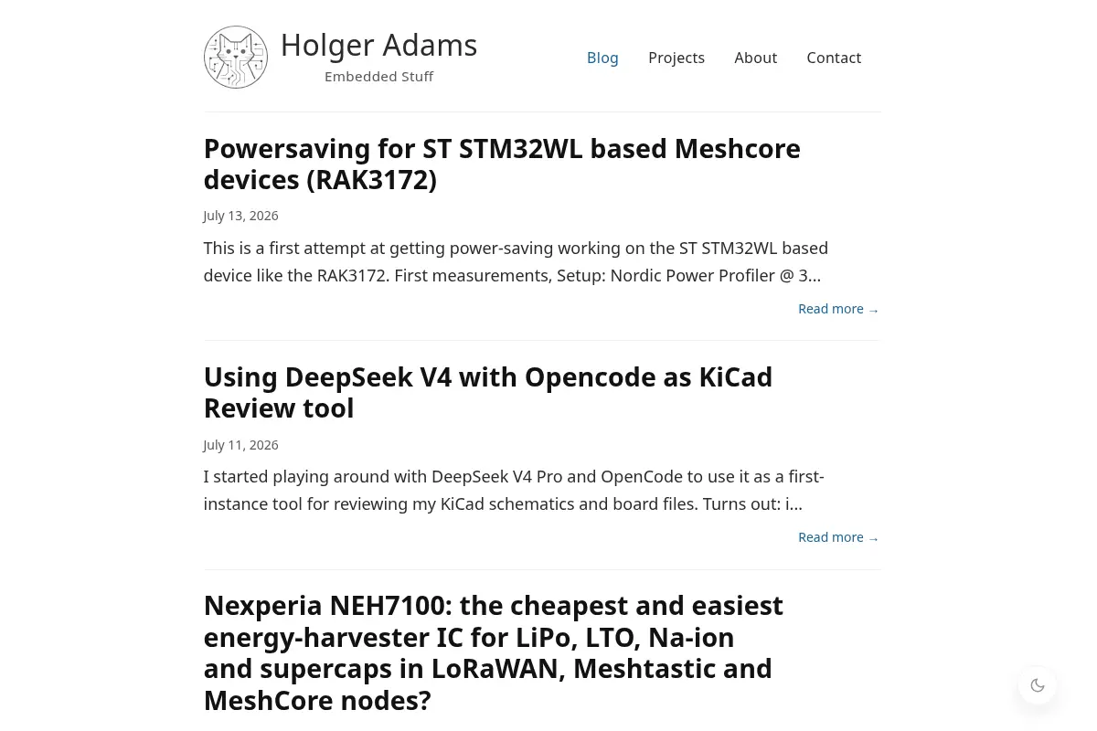Holger Adams | Embedded Stuff