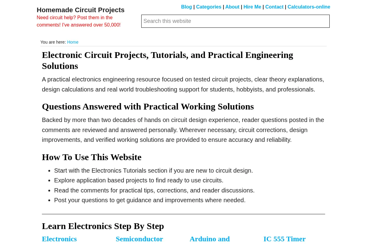 Homemade Circuit Projects