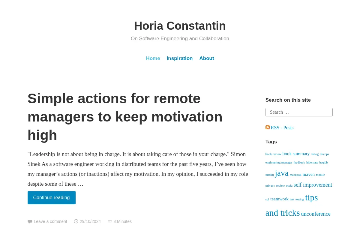 Horia Constantin - On Software Engineering and Collaboration