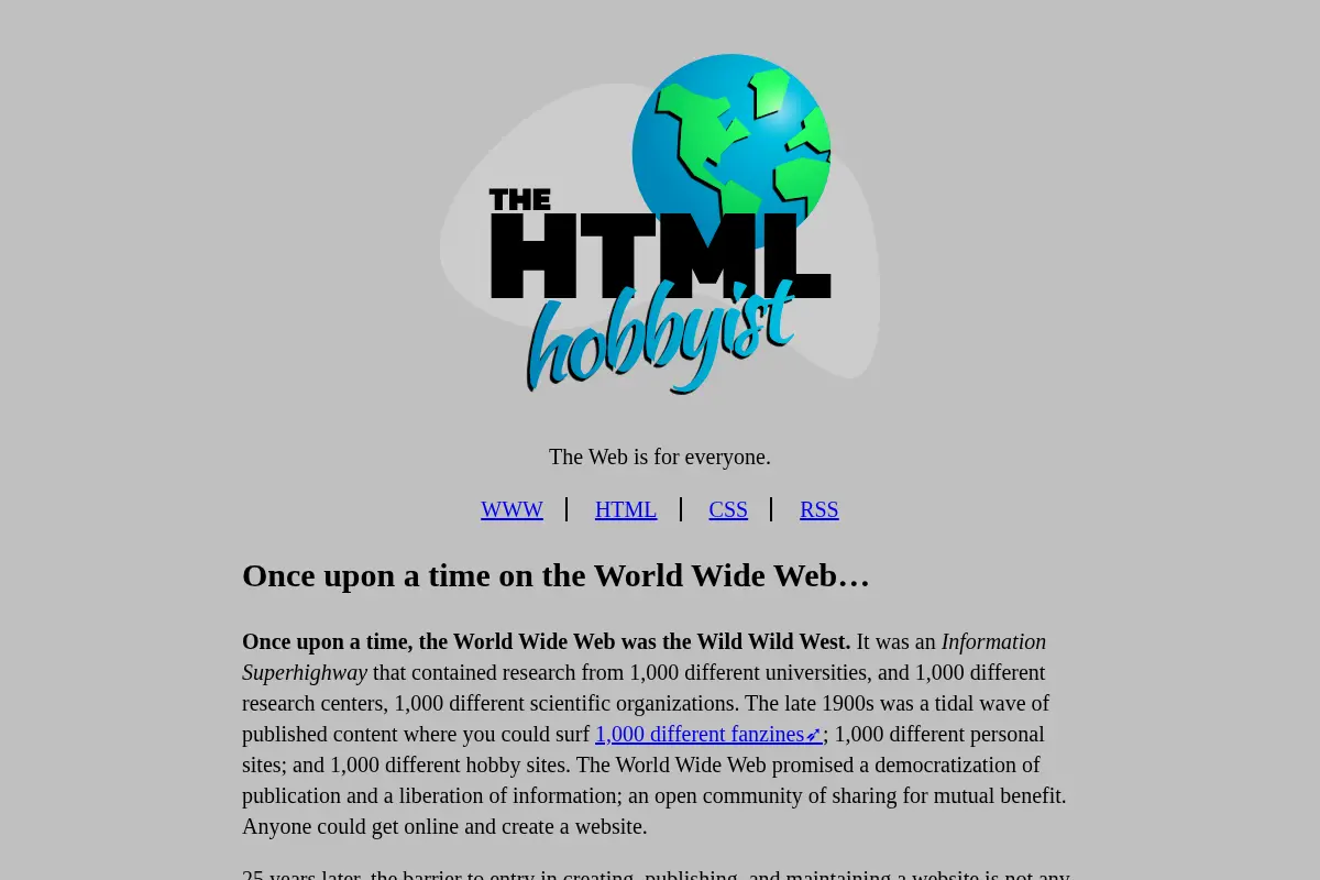 The HTML Hobbyist