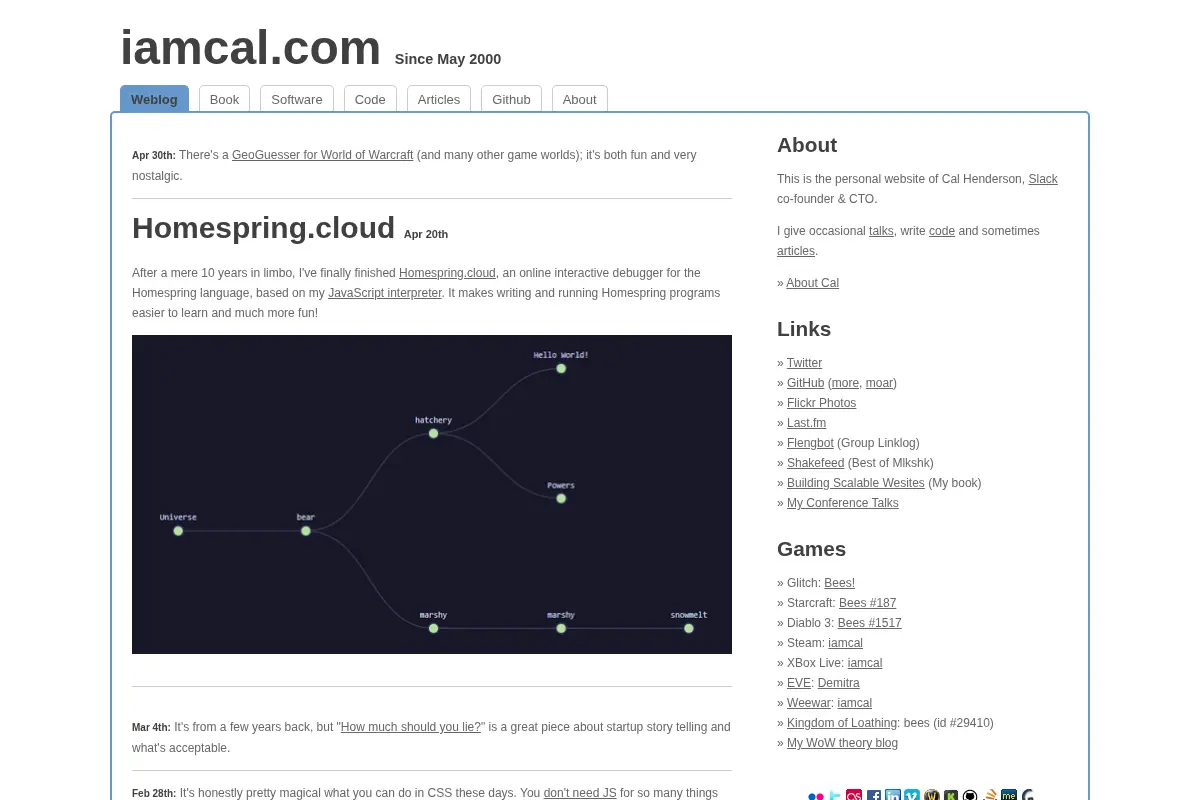 Cal Henderson's Personal Site