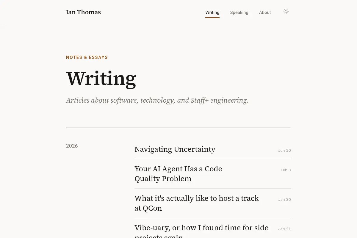 Ian Thomas - Personal Website