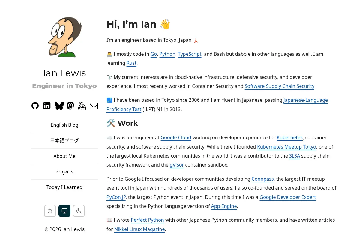 Ian Lewis | Engineer in Tokyo